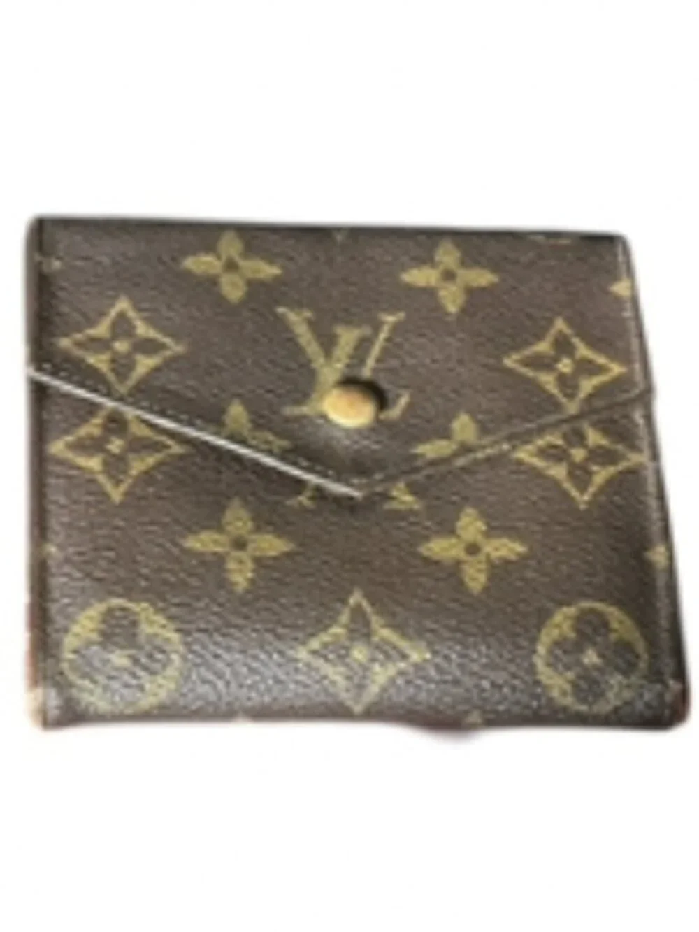 Authentic Louis Vuitton Vintage Monogram Canvas Elise Double Snap Wallet